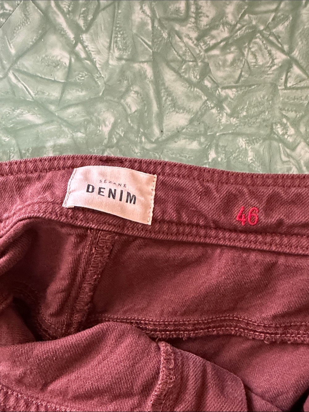 Sezane Rust-Brown Ankle Crop Jeans - Picture 6 of 6